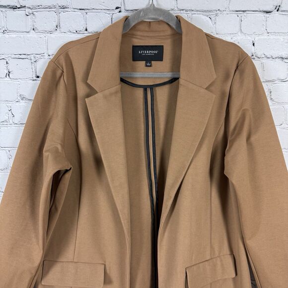 Liverpool Boyfriend Blazer with Princess Darts in Maple Brown Women Size Large L - Picture 6 of 10